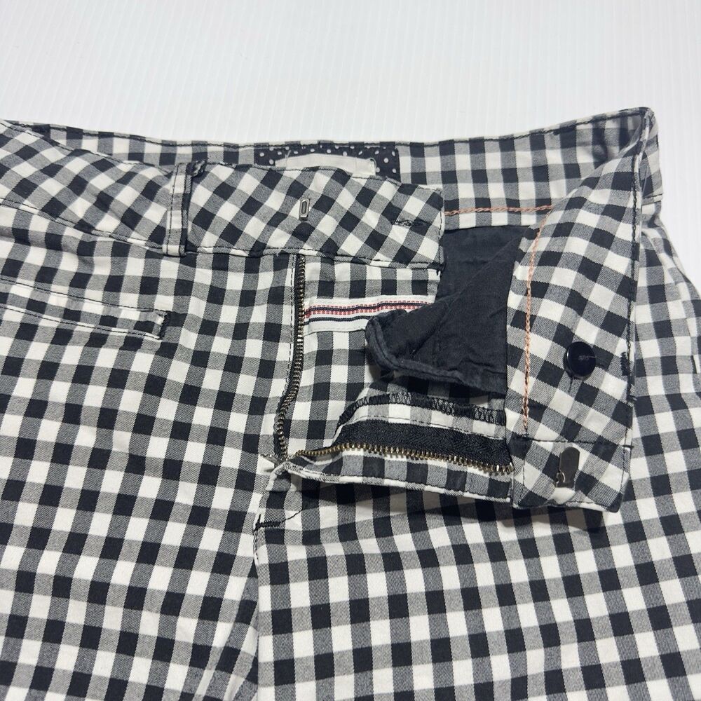 Anthropologie Women’s Size 27 Picnic Gingham Shorts Black / White Preppy - Picture 3 of 11